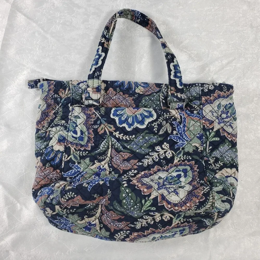 Vera Bradley Glenna Satchel Crossbody Bag Java Navy Camo Retired Pattern